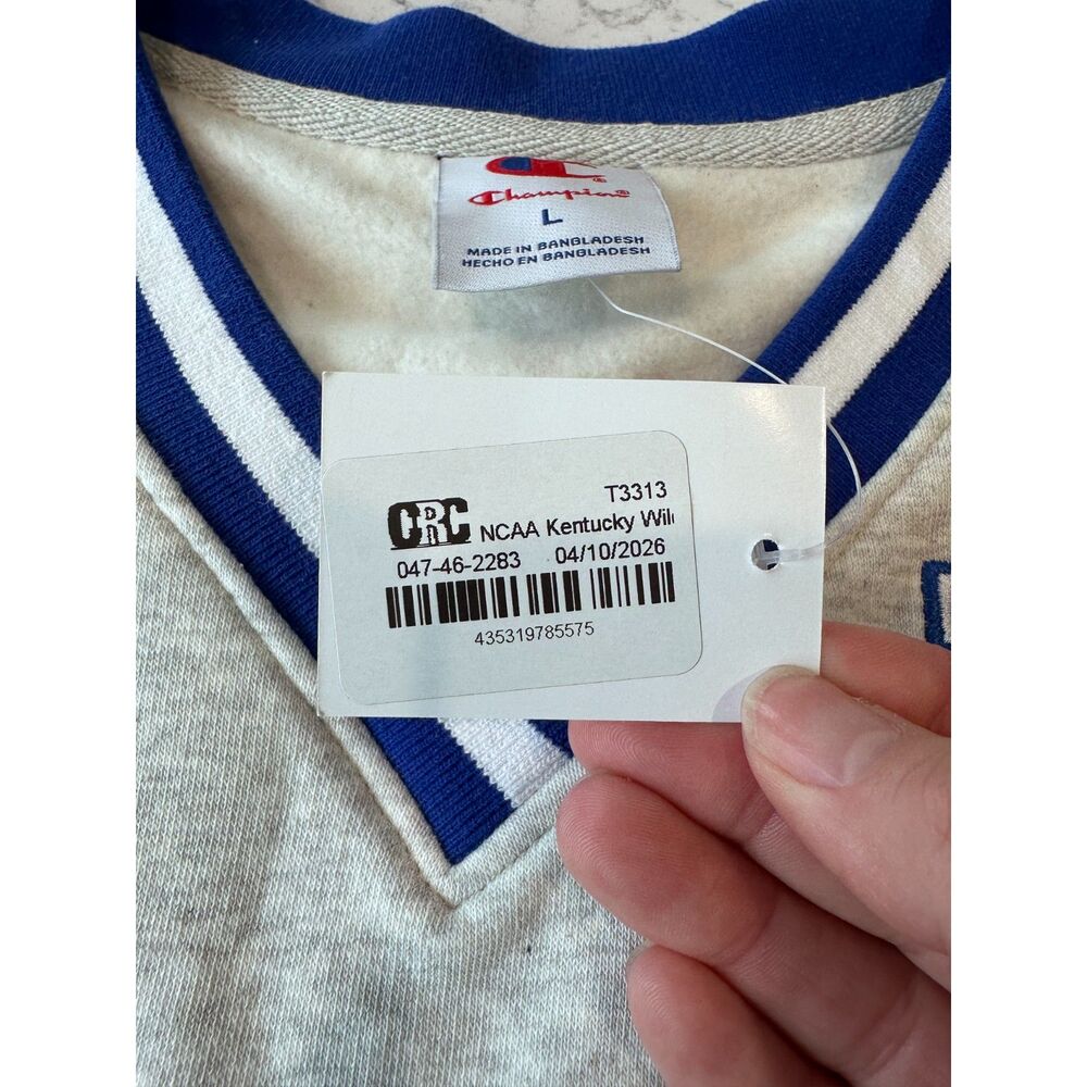 NWT Champion University of Kentucky UK Sweatshirt Cropped Gray Size Large - Picture 4 of 7